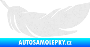 Samolepka Peříčko 007 pravá Ultra Metalic bílá
