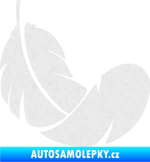 Samolepka Peříčko 008 pravá Ultra Metalic bílá