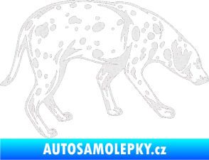Samolepka Pes 001 pravá Dalmatin Ultra Metalic bílá