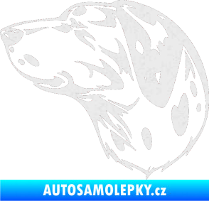 Samolepka Pes 002 levá Dalmatin Ultra Metalic bílá