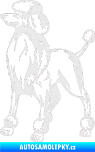 Samolepka Pes 014 levá Pudl Ultra Metalic bílá