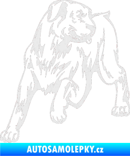 Samolepka Pes 020 levá Ultra Metalic bílá