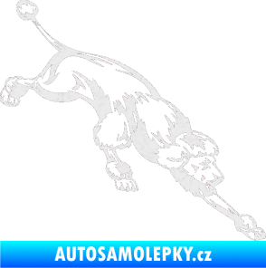 Samolepka Pes 022 pravá Pudl Ultra Metalic bílá