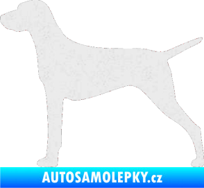 Samolepka Pes 052 levá Ohař Ultra Metalic bílá