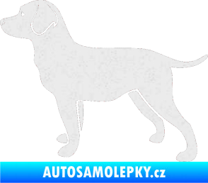 Samolepka Pes 062 levá Labrador Ultra Metalic bílá