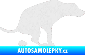 Samolepka Pes 077 pravá Ultra Metalic bílá