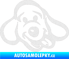 Samolepka Pes 078 pravá Ultra Metalic bílá