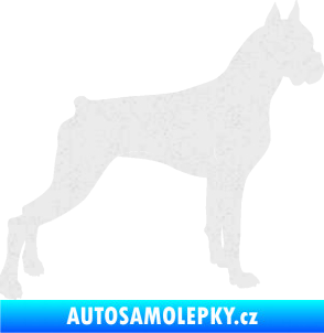 Samolepka Pes 087 pravá Boxer Ultra Metalic bílá