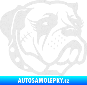 Samolepka Pes 097 pravá Buldok Ultra Metalic bílá