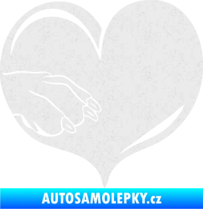 Samolepka Pes 102 levá packa Ultra Metalic bílá