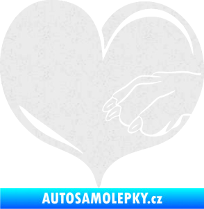 Samolepka Pes 102 pravá packa Ultra Metalic bílá