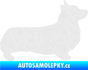 Samolepka Pes 164 pravá Welsh Corgi Pembroke Ultra Metalic bílá