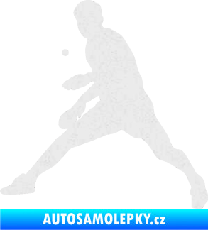 Samolepka Ping pong 002 levá Ultra Metalic bílá