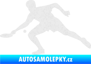 Samolepka Ping pong 001 levá Ultra Metalic bílá