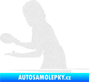 Samolepka Ping pong 005 levá Ultra Metalic bílá