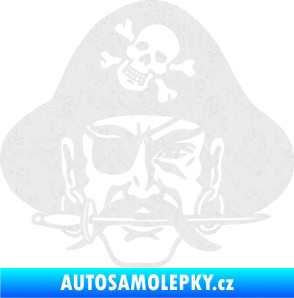 Samolepka Pirát 002 pravá Ultra Metalic bílá