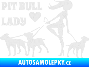 Samolepka Pit Bull lady levá Ultra Metalic bílá