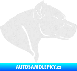 Samolepka Pitbull 004 pravá Ultra Metalic bílá