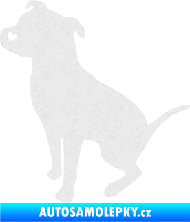 Samolepka Pitbull 005 levá Ultra Metalic bílá