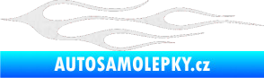Samolepka Plameny 002 Ultra Metalic bílá