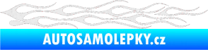 Samolepka Plameny 005 Ultra Metalic bílá