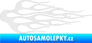 Samolepka Plameny 008 Ultra Metalic bílá