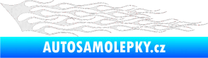 Samolepka Plameny 011 Ultra Metalic bílá
