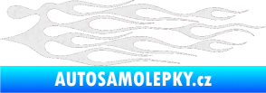 Samolepka Plameny 014 Ultra Metalic bílá