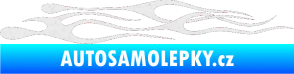 Samolepka Plameny 015 Ultra Metalic bílá
