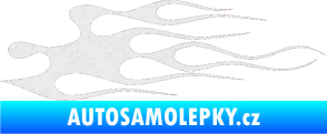 Samolepka Plameny 016 Ultra Metalic bílá