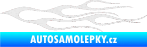 Samolepka Plameny 021 Ultra Metalic bílá