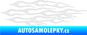 Samolepka Plameny 038 Ultra Metalic bílá