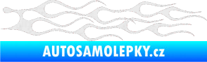 Samolepka Plameny 044 Ultra Metalic bílá
