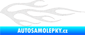 Samolepka Plameny 058 Ultra Metalic bílá
