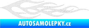 Samolepka Plameny 062 Ultra Metalic bílá