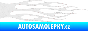 Samolepka Plameny 069 Ultra Metalic bílá