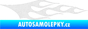 Samolepka Plameny 076 Ultra Metalic bílá