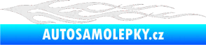 Samolepka Plameny 098 Ultra Metalic bílá
