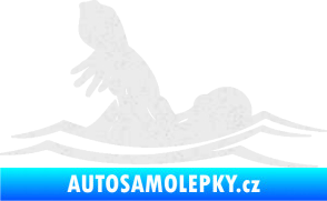 Samolepka Plavání 005 pravá Ultra Metalic bílá