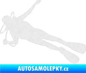 Samolepka Potápěč 004 levá Ultra Metalic bílá