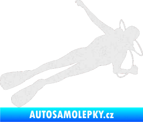 Samolepka Potápěč 004 pravá Ultra Metalic bílá