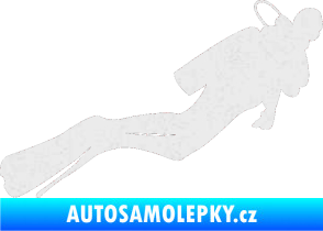Samolepka Potápěč 005 pravá Ultra Metalic bílá