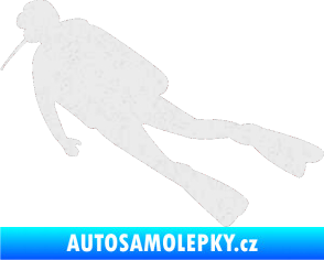 Samolepka Potápěč 006 levá Ultra Metalic bílá