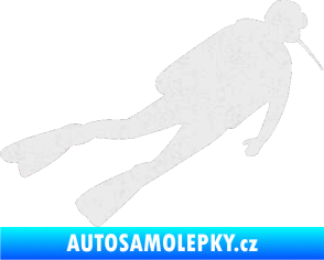 Samolepka Potápěč 006 pravá Ultra Metalic bílá