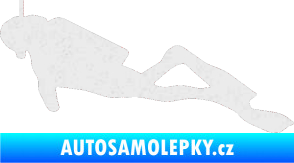 Samolepka Potápěč 009 levá Ultra Metalic bílá