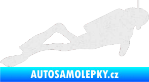 Samolepka Potápěč 009 pravá Ultra Metalic bílá