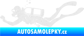Samolepka Potápěč 011 levá Ultra Metalic bílá