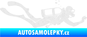 Samolepka Potápěč 011 pravá Ultra Metalic bílá