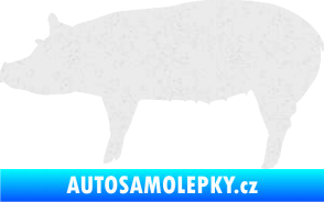 Samolepka Prase 002 levá Ultra Metalic bílá
