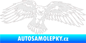 Samolepka Predators 077 pravá sova Ultra Metalic bílá